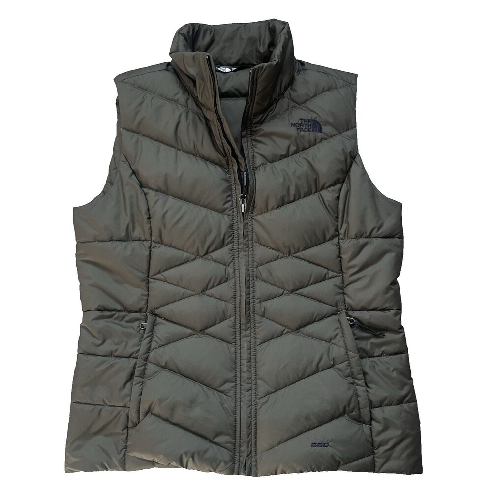 The North Face Aconcagua Puffer Vest Women’s Size Medium Down 550 Olive Green